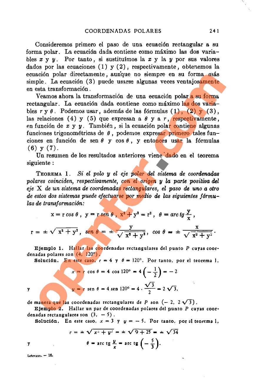 Geometría Analítica de Lehmann - Página 241