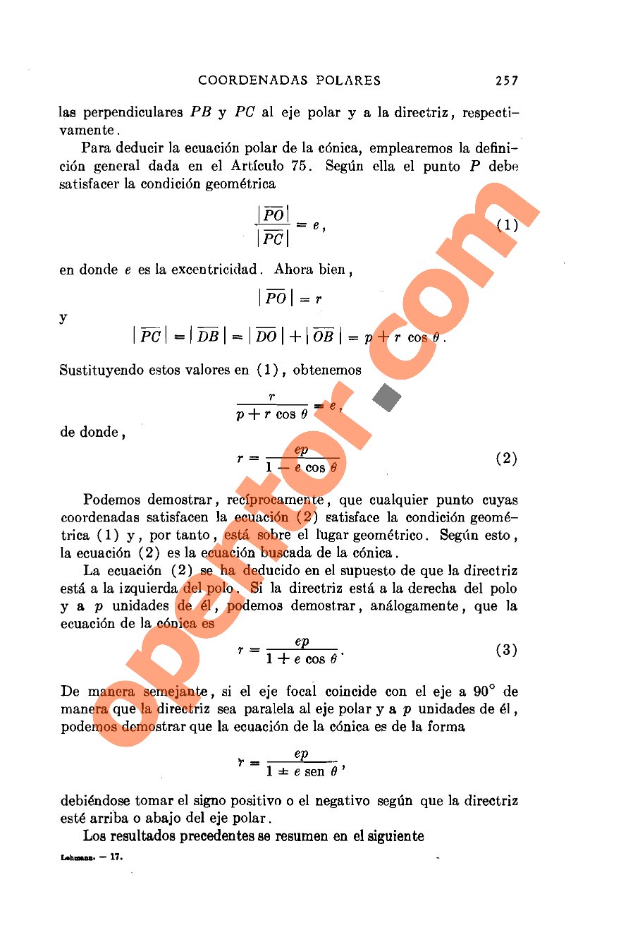 Geometría Analítica de Lehmann - Página 257