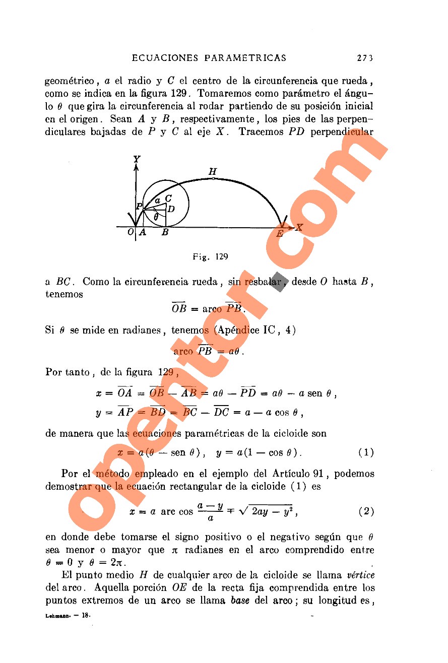 Geometría Analítica de Lehmann - Página 273