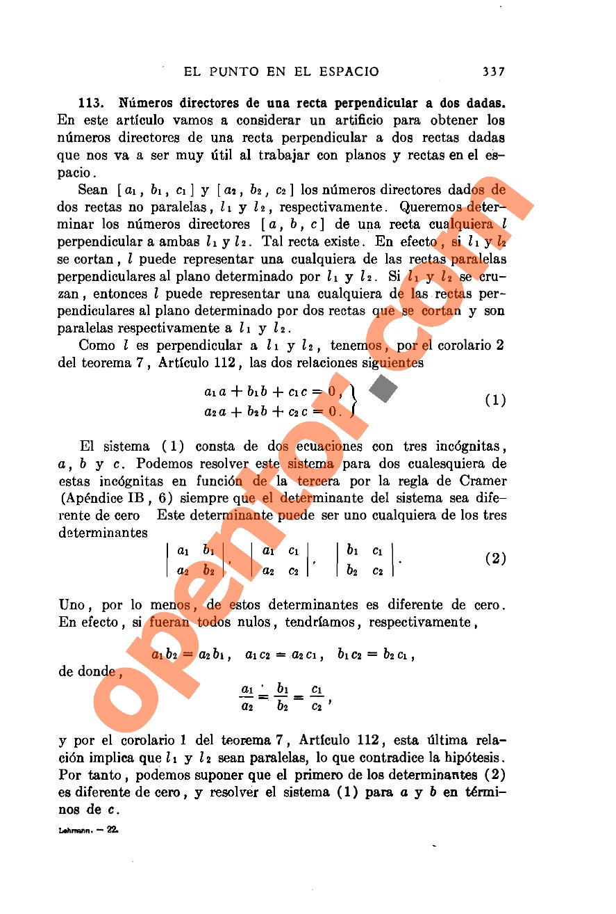 Geometría Analítica de Lehmann - Página 337