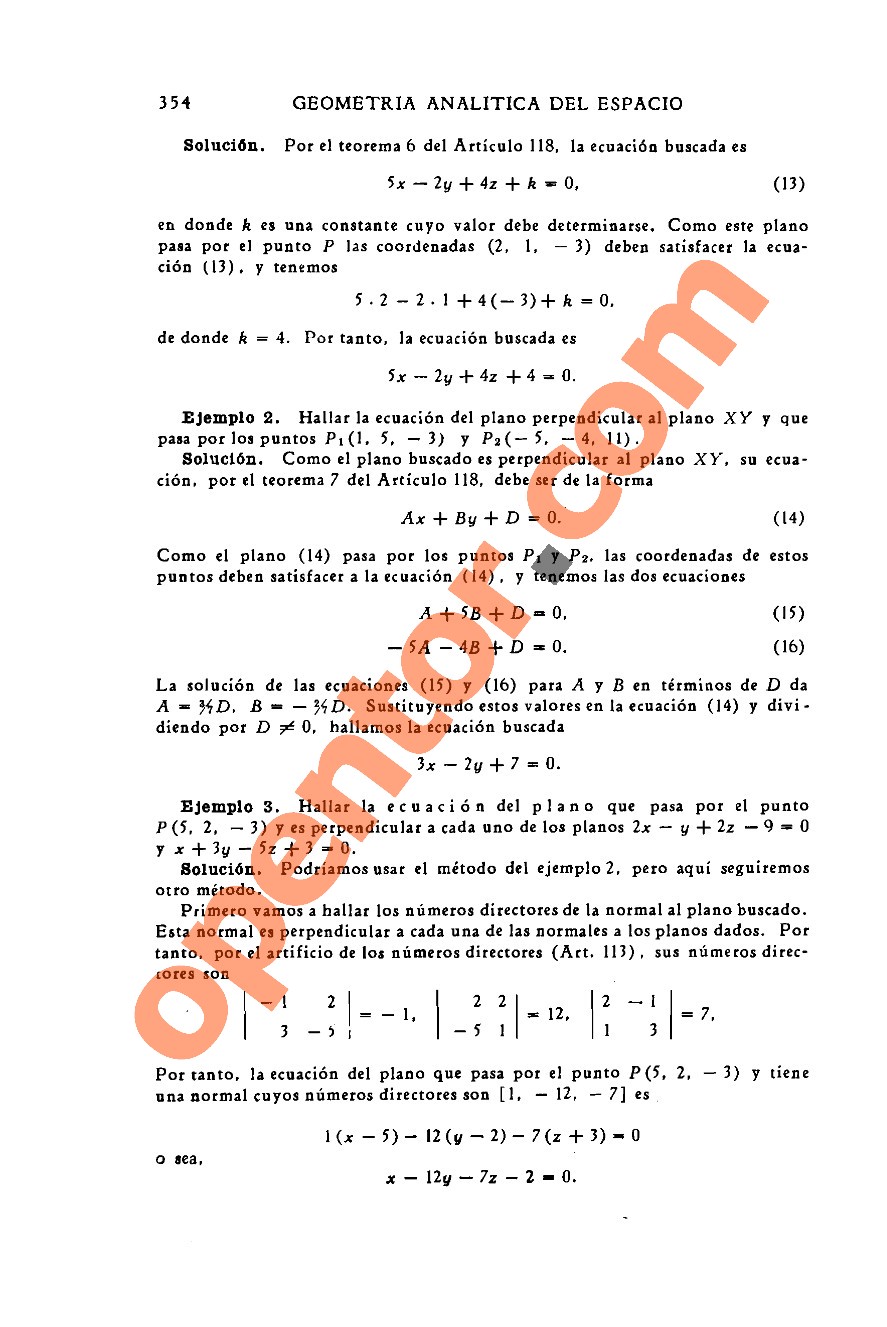 Geometría Analítica de Lehmann - Página 354
