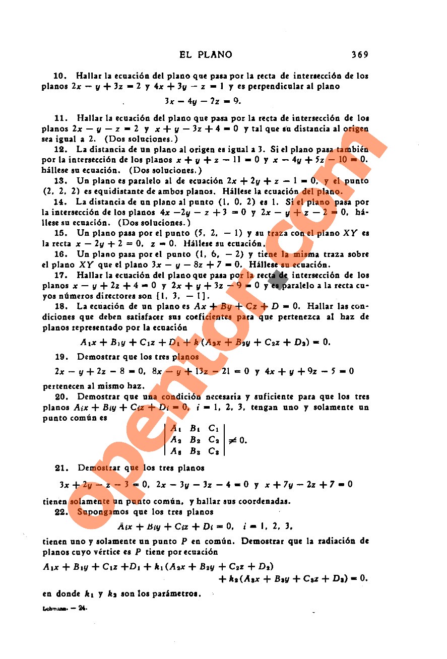 Geometría Analítica de Lehmann - Página 369