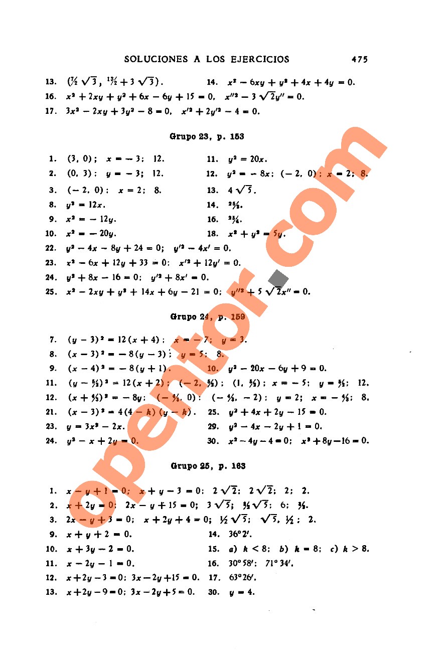 Geometría Analítica de Lehmann - Página 475