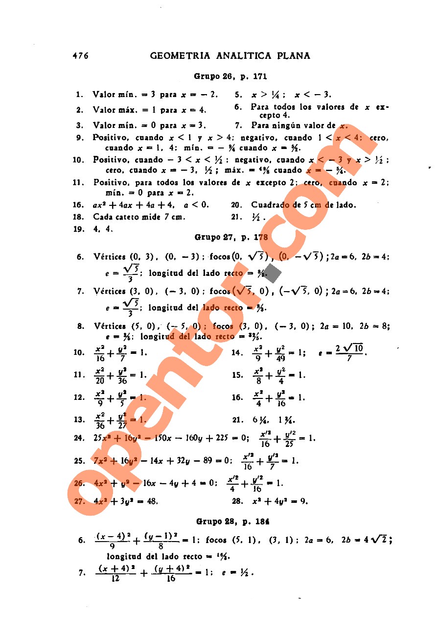 Geometría Analítica de Lehmann - Página 476