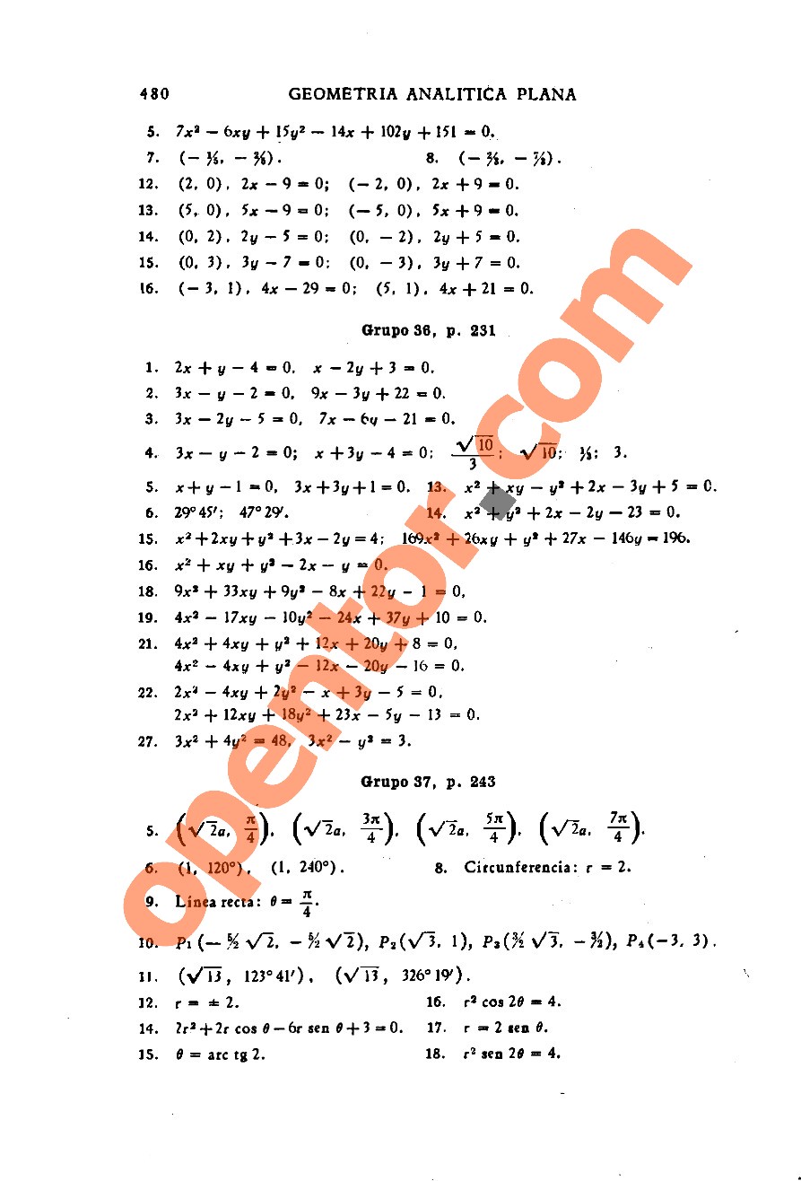 Geometría Analítica de Lehmann - Página 480