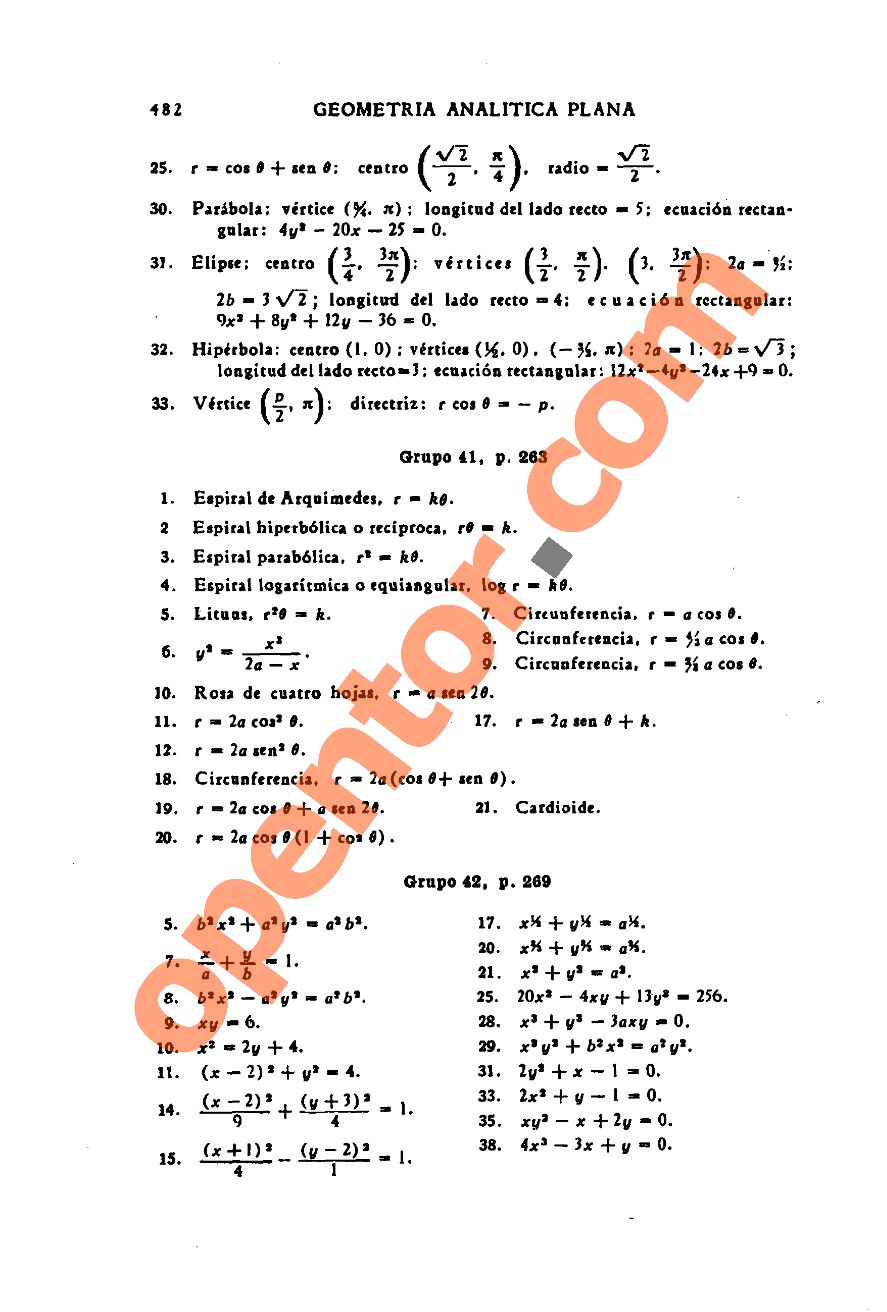 Geometría Analítica de Lehmann - Página 482