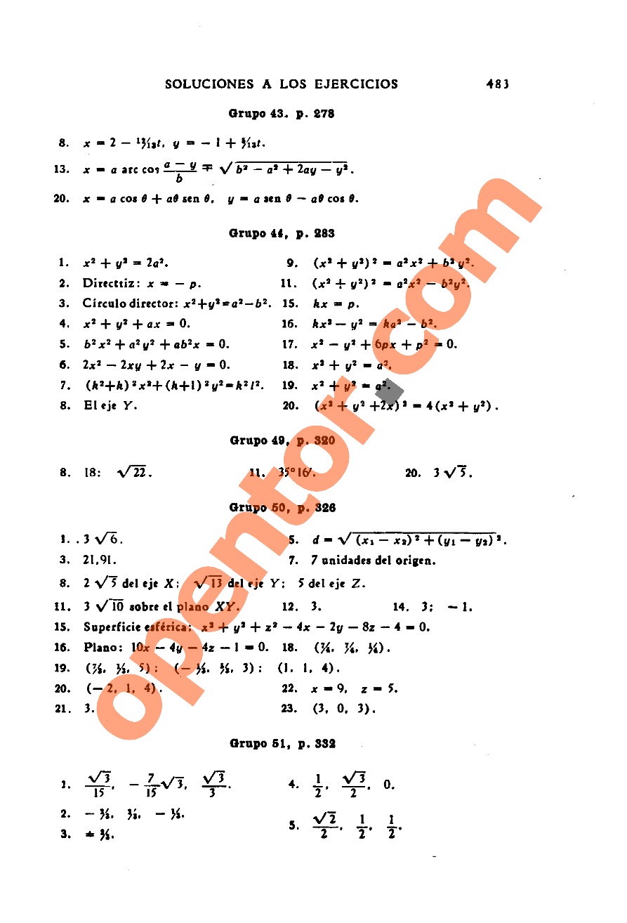 Geometría Analítica de Lehmann - Página 483