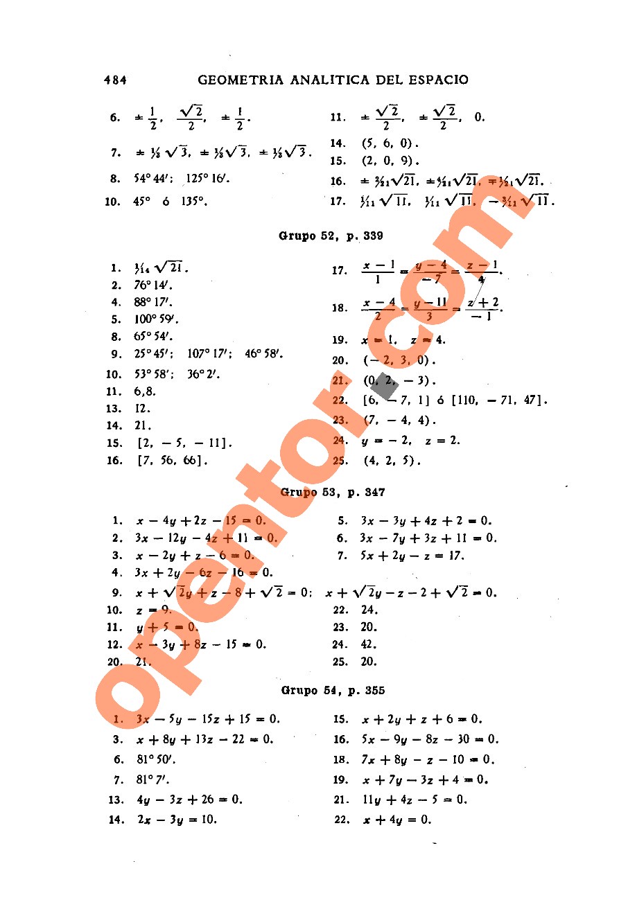 Geometría Analítica de Lehmann - Página 484