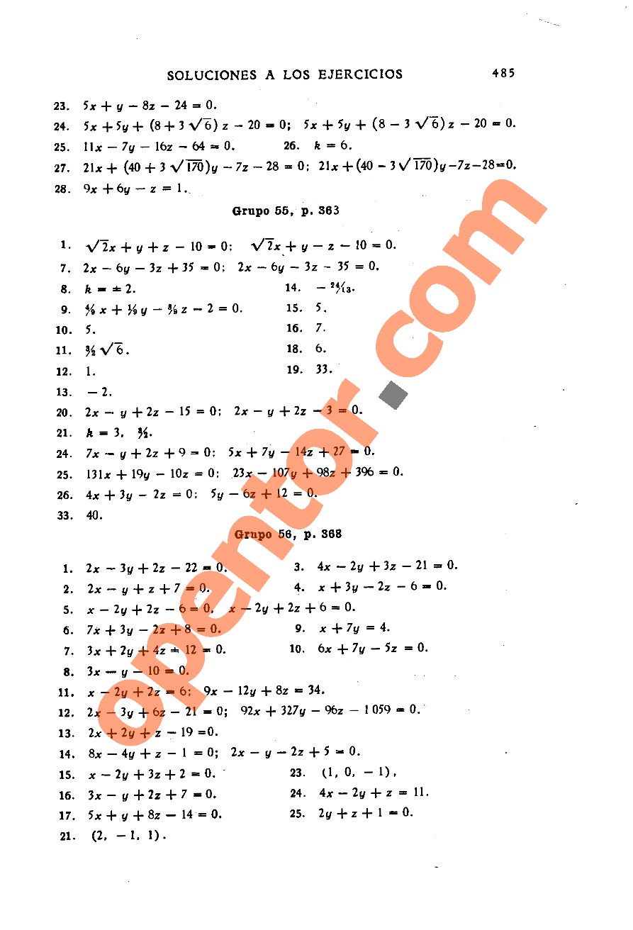 Geometría Analítica de Lehmann - Página 485