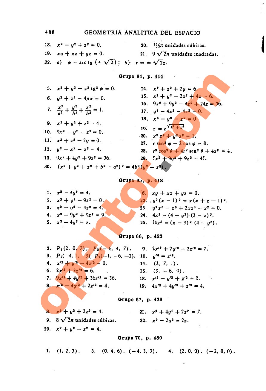 Geometría Analítica de Lehmann - Página 488