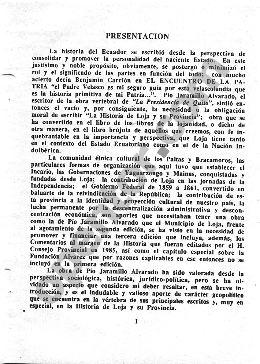 Historia de Loja y su provincia - Presentación